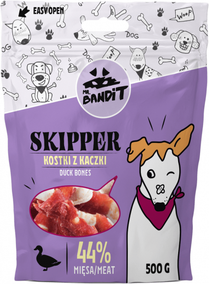  Mr. Bandit SKIPPER duck bones - деликатесно лакомство с патешко за кучета