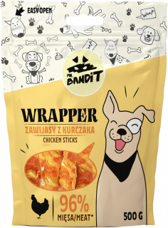  Mr. Bandit WRAPPER chicken sticks - деликатесно лакомство с пилешко за кучета