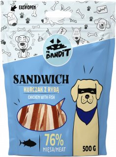 Mr. Bandit SANDWICH chicken & fish - деликатесно лакомство с пилешко и риба за кучета