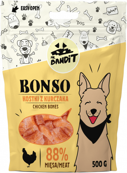 Mr. Bandit BONSO chicken bones - деликатесно лакомство с пилешко за кучета