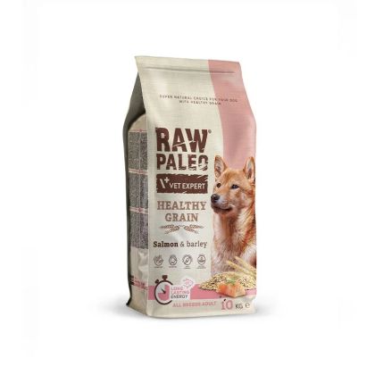 Raw Paleo Healthy Grain Adult Salmon – Пълноценна и балансирана суха храна за зрели кучета от всички породи със сьомга и ечемик