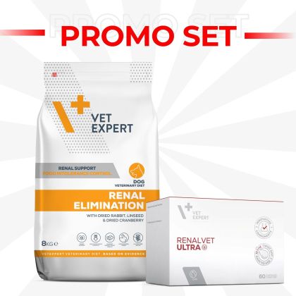 PROMO SET Vet Expert Renal Elimination Dog 2kg + RenalVet Ultra