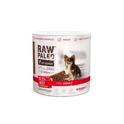 RAW PALEO Vital Pro Arthro Beef Mini 100g - хипоалергенно монопротеиново функционално лакомство 