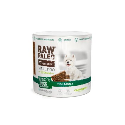 RAW PALEO Vital Pro Dental Duck Mini 100g - хипоалергенно монопротеиново функционално лакомство