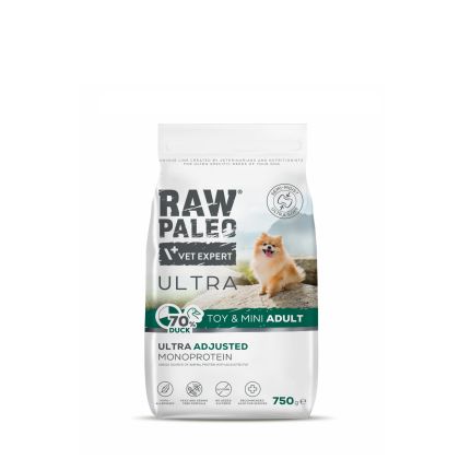 Raw Paleo Ultra Duck Toy & Mini Adult - полувлажна храна за малки породи с патица