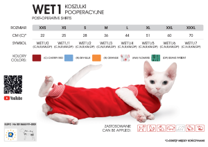 Grande Finale WET1 - Следоперативно боди с връзки за котки и кучета /различни цветове/