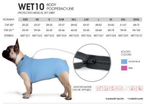 Grande Finale WET10 - Следоперативно боди с цип за кучета и котки