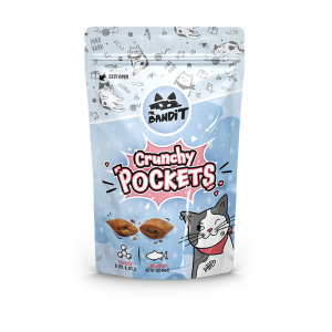 Mr. Bandit Crunchy Pockets salmon - хрупкави джобчета за котка с вкус на сьомга 40 гр.