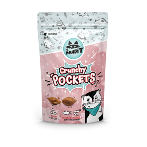 Mr. Bandit Crunchy Pockets tuna & shrimp - хрупкави джобчета за котка с вкус на риба тон и скариди 40 гр.
