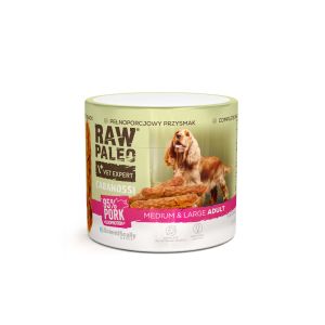 RAW PALEO Cabanossi Pork Medium Large 100g - пълноценно лакомство с наденица за кучета