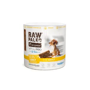 RAW PALEO Vital Pro Skin & Coat Turkey Mini 100g - хипоалергенно монопротеиново функционално лакомство
